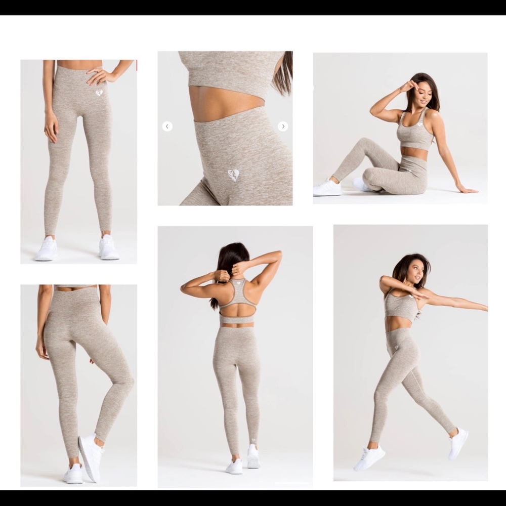 NWT WOMENS BEST WEAR MOVE SEAMLESS LEGGINGS | LARGE | BROWN GREY MARL